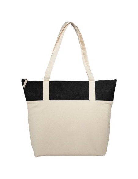 Bolsa Tote con cremallera de yute y algodón 320 g/m² "Jones"