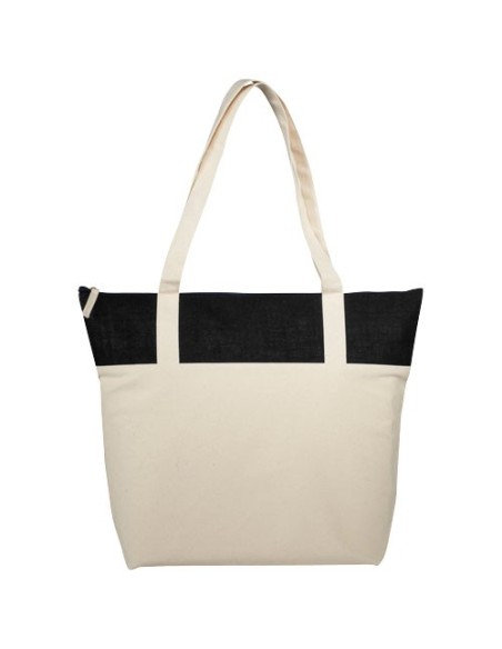 Bolsa Tote con cremallera de yute y algodón 320 g/m² "Jones"