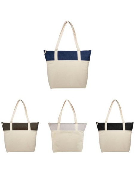 Bolsa Tote con cremallera de yute y algodón 320 g/m² "Jones"