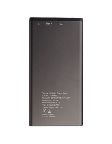 Batería externa de 5000 mAh con conector tipo C...
