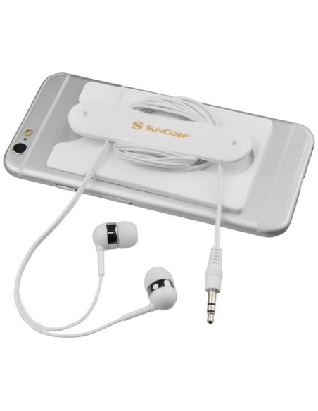 Auriculares internos y portatarjetas de silicona para teléfono "Wired"