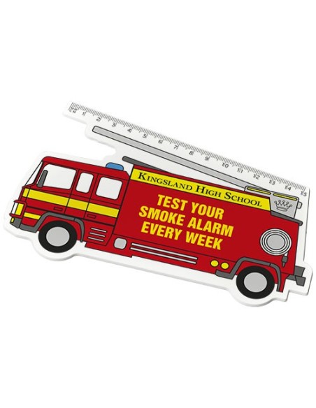 Regla de plástico de 15 cm con forma de camión de bomberos "Walker"