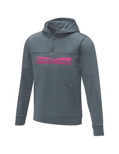 Jersey anorak con capucha con media cremallera...