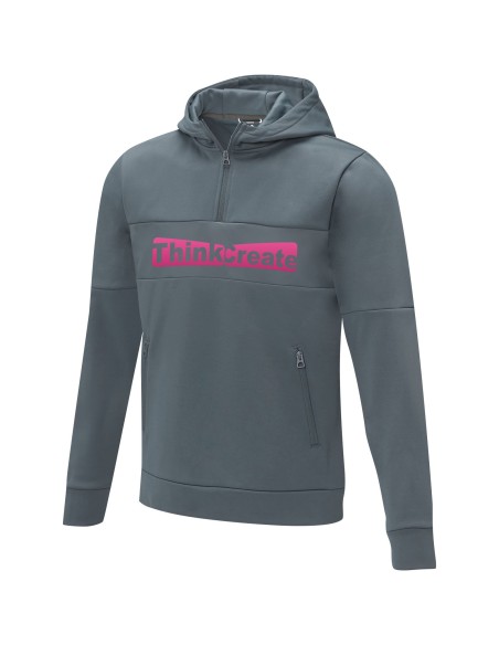 Jersey anorak con capucha con media cremallera para hombre "Sayan"