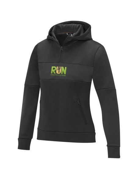 Sudadera anorak con capucha  con media cremallera para mujer "Sayan"