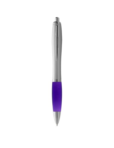 Bolígrafo plateado con empuñadura de color "Nash"