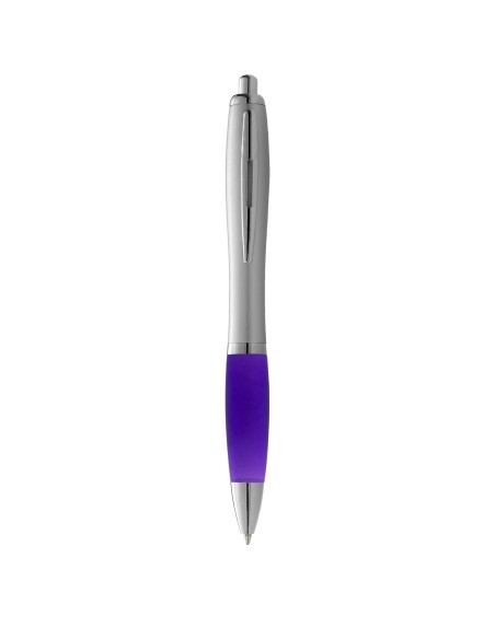 Bolígrafo plateado con empuñadura de color "Nash"