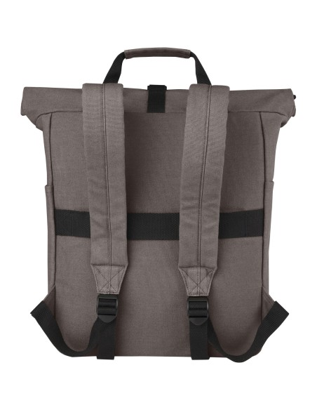 Mochila enrollable de 15 L para portátil de 15" de lona reciclada GRS "Joey"