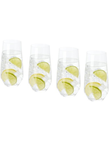 Juego de 4 vasos altos "Chuva"