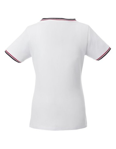 Camiseta de pico punto piqué para mujer "Elbert"
