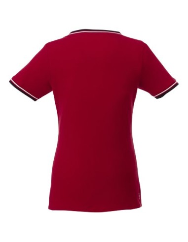 Camiseta de pico punto piqué para mujer "Elbert"