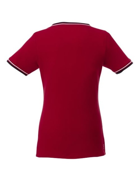 Camiseta de pico punto piqué para mujer "Elbert"