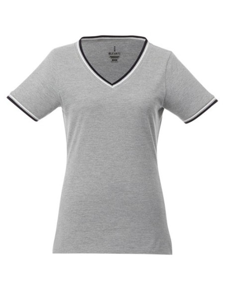 Camiseta de pico punto piqué para mujer "Elbert"