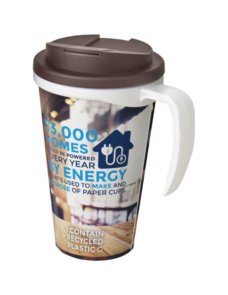 Brite-Americano Grande taza 350 ml mug con tapa antigoteo