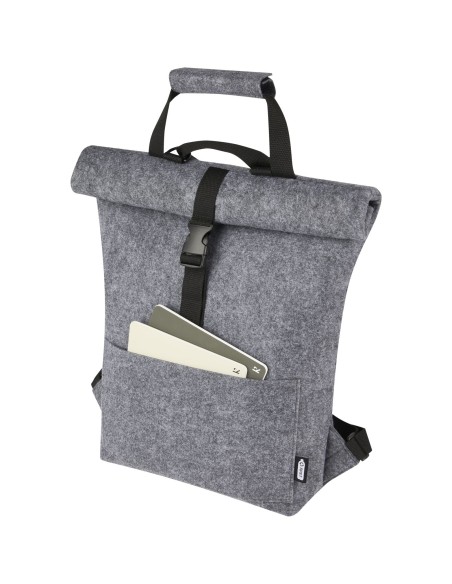 Bolsa para bicicleta enrollable de fieltro reciclado GRS de 13 L "Felta"
