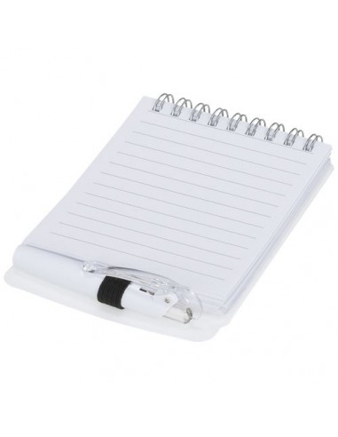 Libreta de bolsillo con bolígrafo y notas...