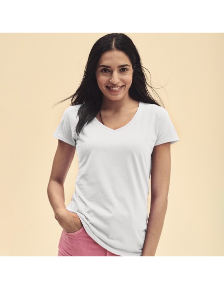 Camiseta Mujer Blanca Iconic V-Neck