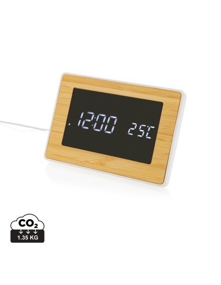Reloj Utah RCS Rplastic bambú LED