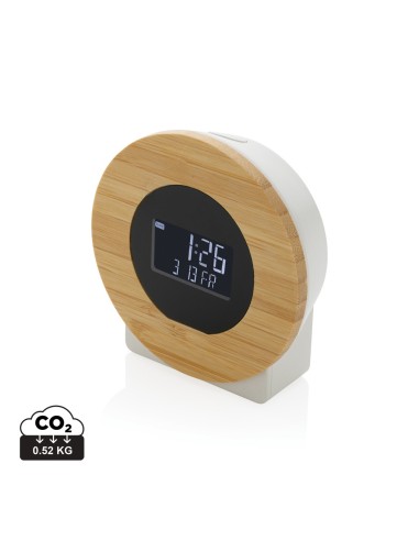Reloj de escritorio Utah RCS rplastic y bambú LCD