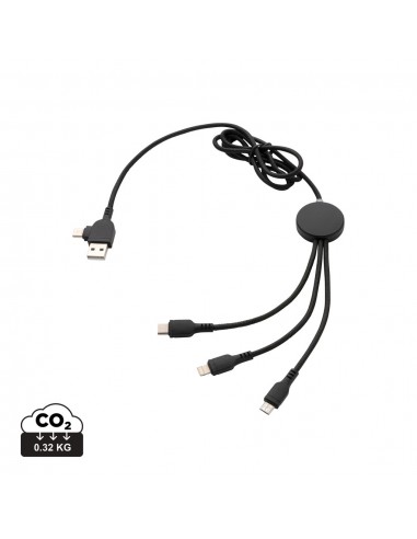 Cable 6 en 1 con logo iluminado