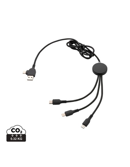 Cable 6 en 1 con logo iluminado