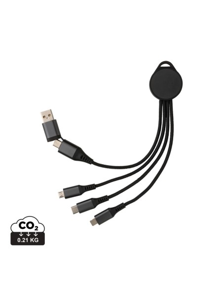 Cable de carga 6 en 1 de aluminio reciclado Terra RCS