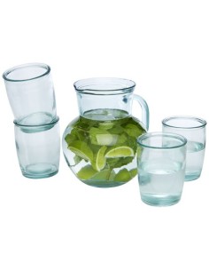 Set de 5 vasos de vidrio reciclado "Terazza"