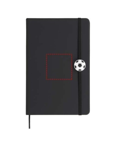 Libreta A5 con cinta de pelota de futbol Rowan