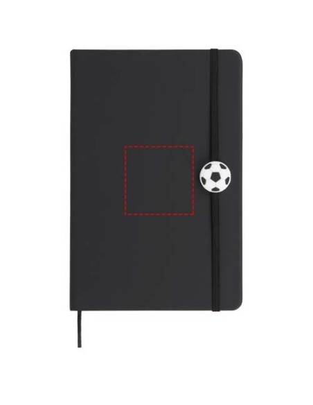 Libreta A5 con cinta de pelota de futbol Rowan