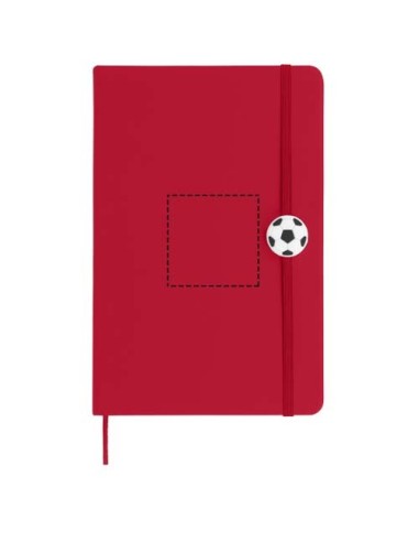 Libreta A5 con cinta de pelota de futbol Rowan