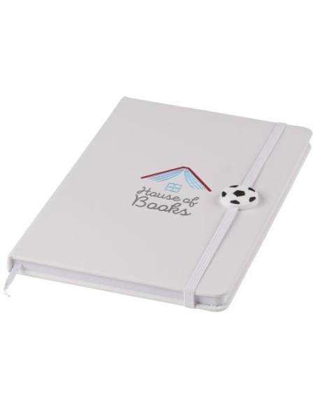 Libreta A5 con cinta de pelota de futbol Rowan