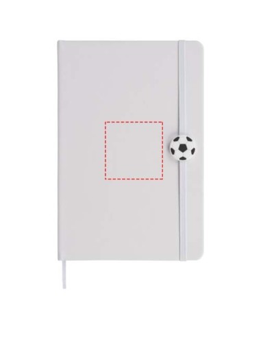 Libreta A5 con cinta de pelota de futbol Rowan