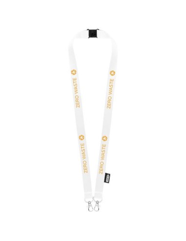 Lanyard de PET reciclado con dos ganchos "Adam"