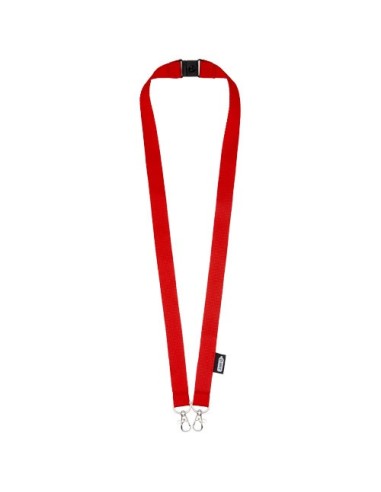 Lanyard de PET reciclado con dos ganchos "Adam"