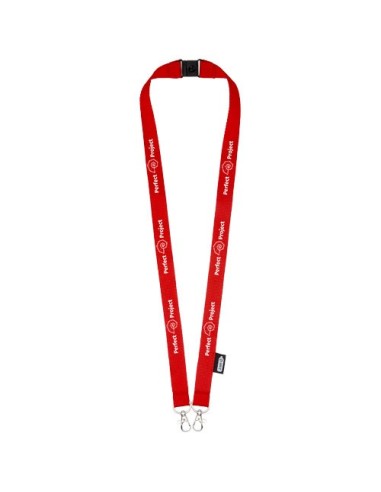 Lanyard de PET reciclado con dos ganchos "Adam"