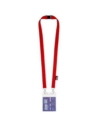 Lanyard de PET reciclado con dos ganchos "Adam"