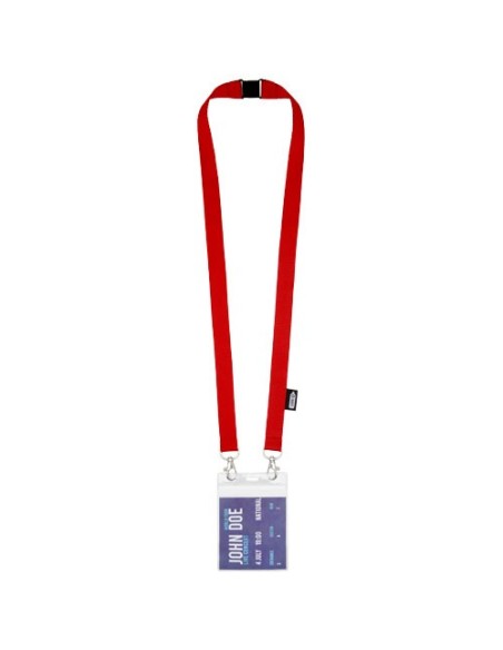 Lanyard de PET reciclado con dos ganchos "Adam"