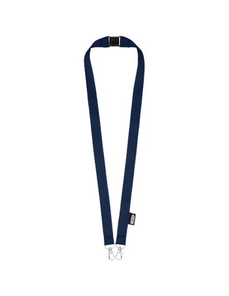 Lanyard de PET reciclado con dos ganchos "Adam"