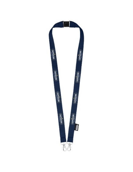 Lanyard de PET reciclado con dos ganchos "Adam"