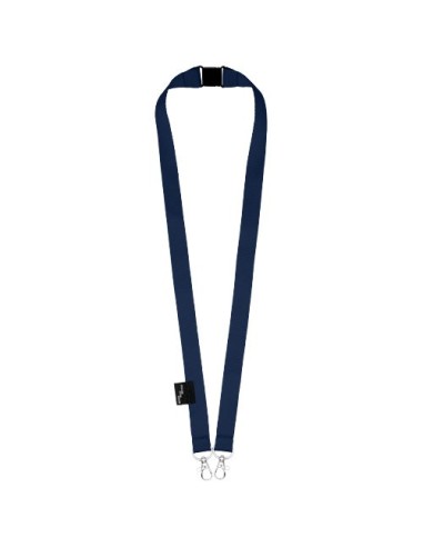 Lanyard de PET reciclado con dos ganchos "Adam"