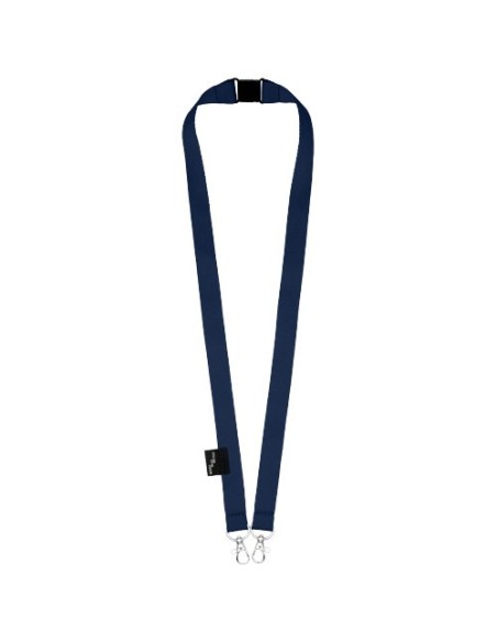 Lanyard de PET reciclado con dos ganchos "Adam"