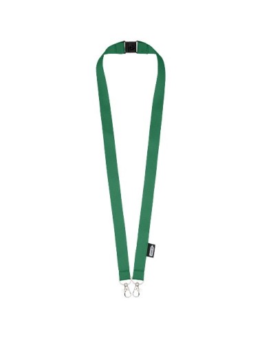 Lanyard de PET reciclado con dos ganchos "Adam"