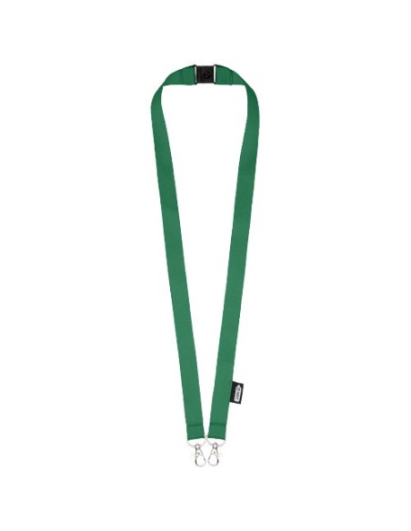 Lanyard de PET reciclado con dos ganchos "Adam"