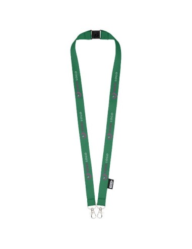 Lanyard de PET reciclado con dos ganchos "Adam"