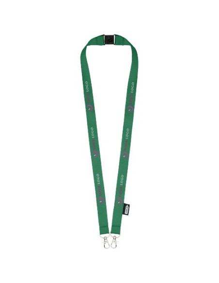 Lanyard de PET reciclado con dos ganchos "Adam"