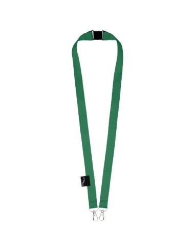 Lanyard de PET reciclado con dos ganchos "Adam"