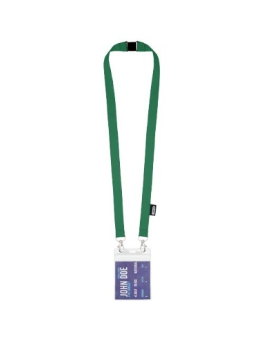 Lanyard de PET reciclado con dos ganchos "Adam"
