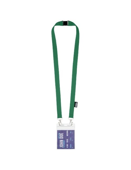 Lanyard de PET reciclado con dos ganchos "Adam"
