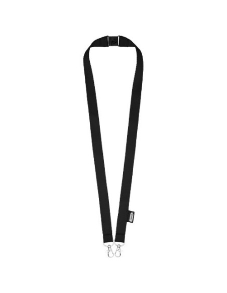 Lanyard de PET reciclado con dos ganchos "Adam"