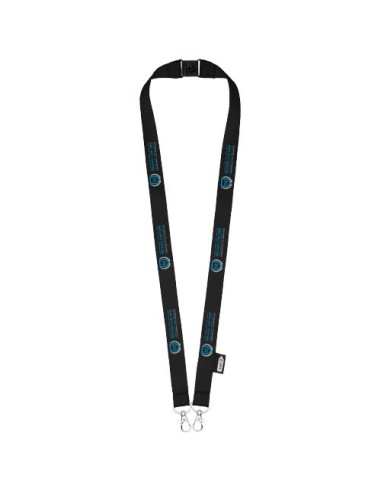 Lanyard de PET reciclado con dos ganchos "Adam"